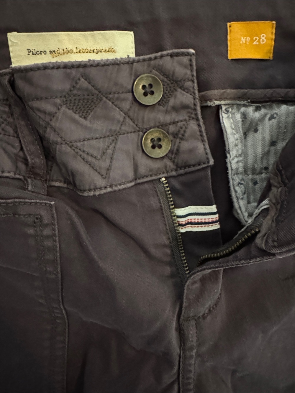 Pilcro and the Letterpress Slim Cargo-Style Skinny Pants in Charcoal Gray - Picture 4 of 6